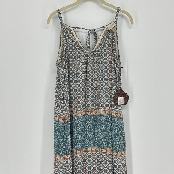 NWT Knox Rose Boho Maxi dress pastel blue white - Picture 12 of 15